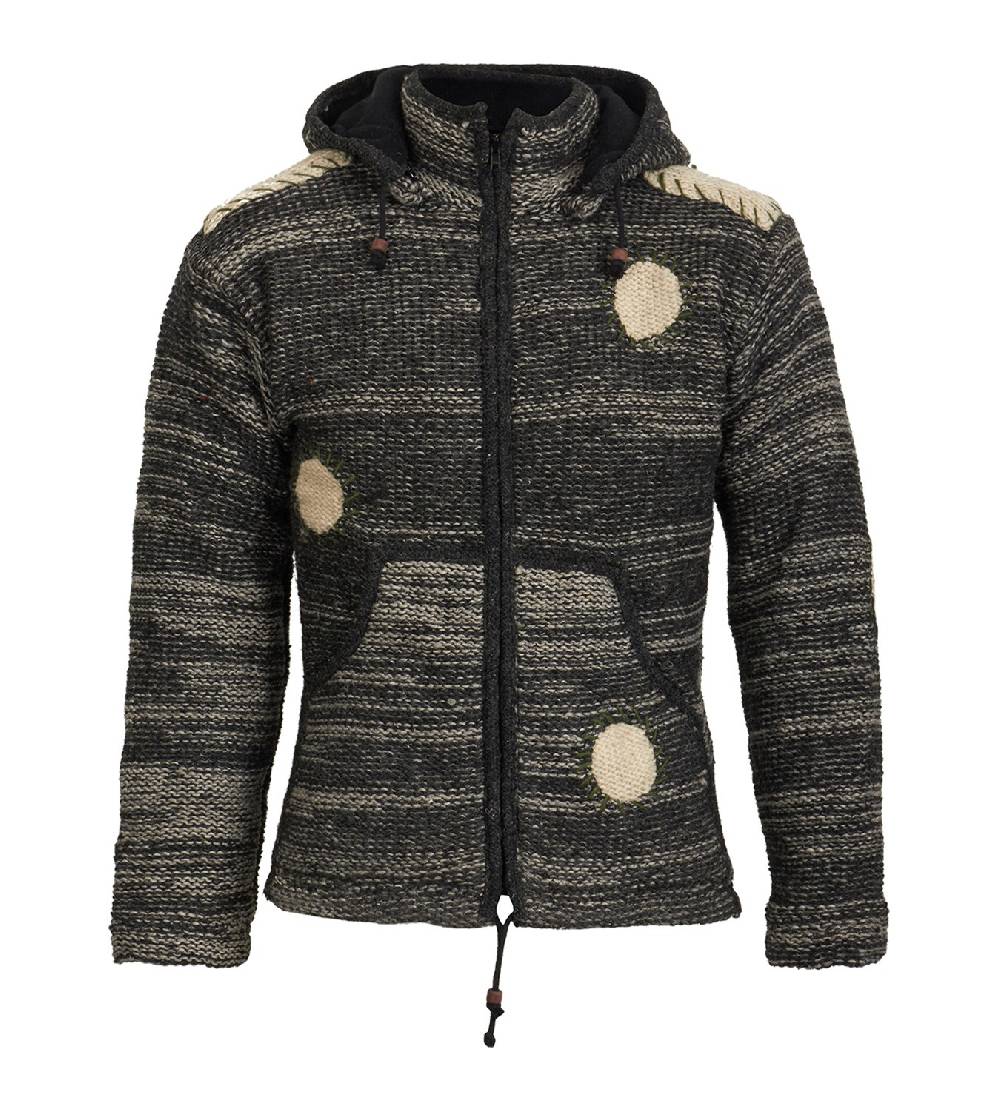 Kunst Und Magie Kunst und Magie Strickjacke mit Fleecefutter Strickpullover zollfrei