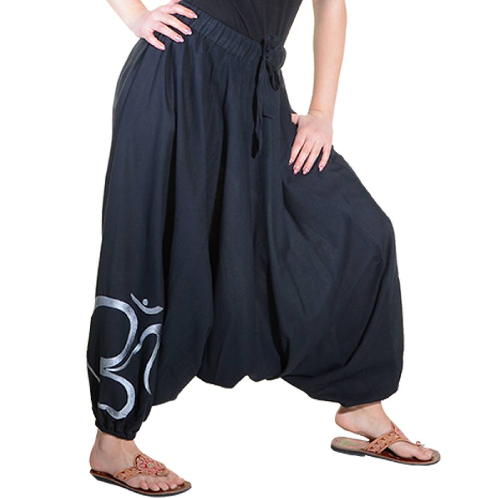 Kunst Und Magie Kunst und Magie Damen Hippie OM Haremshose Pluderhose Baumwolle Aladinhose Schlussverkauf