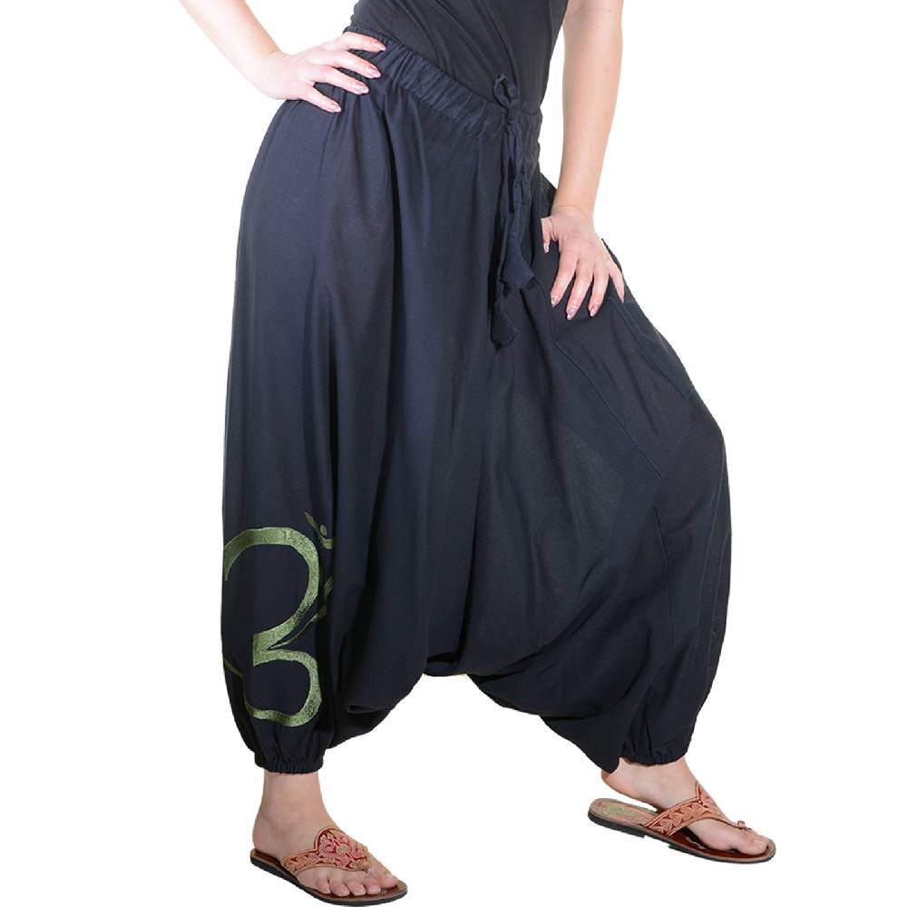 Kunst Und Magie Kunst und Magie Damen Hippie OM Haremshose Pluderhose Baumwolle Aladinhose Schlussverkauf