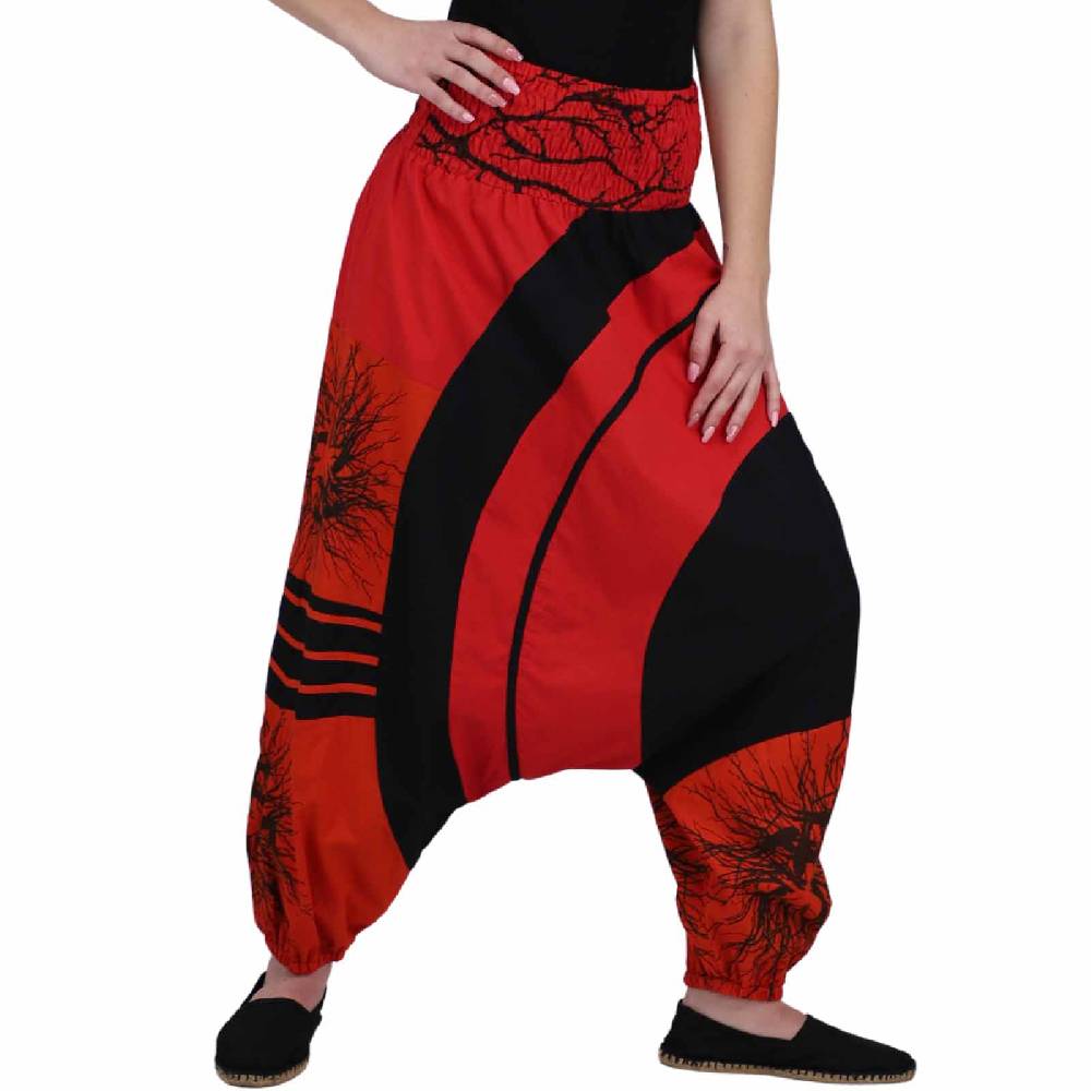 Kunst Und Magie Goa Haremshose "The Tree" Ibiza Strandhose, Wellnesshose Boho Sonderangebot