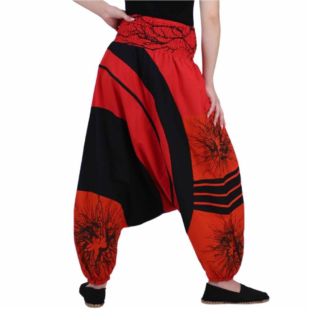 Kunst Und Magie Goa Haremshose "The Tree" Ibiza Strandhose, Wellnesshose Boho Sonderangebot