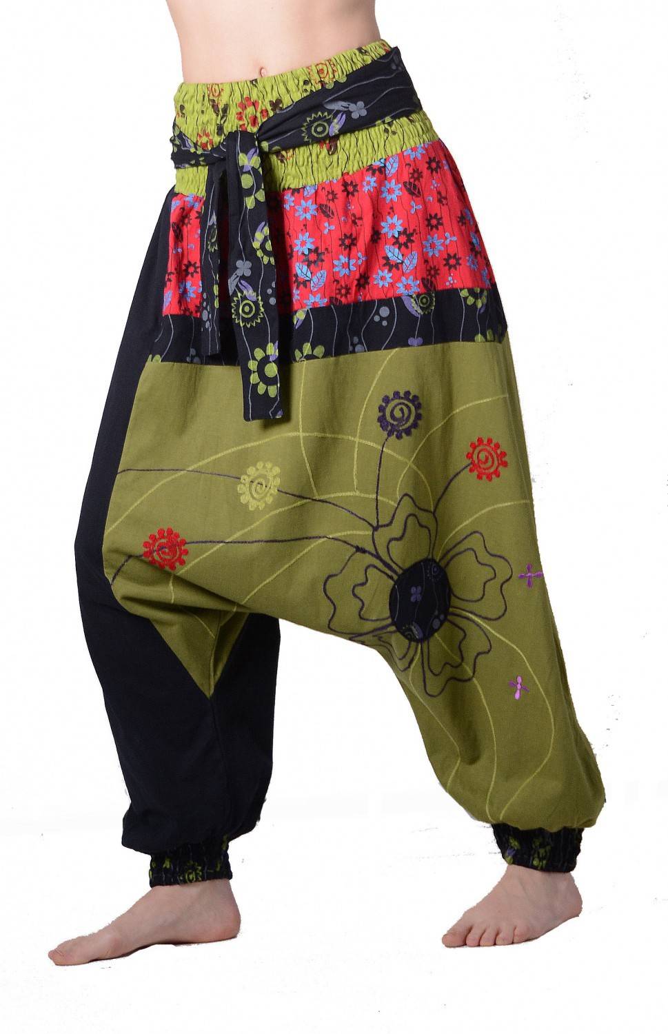 Kunst Und Magie Bunte Ibiza Style Haremshose aus Baumwolle - Goa Wellnesshose Boho Rabatt