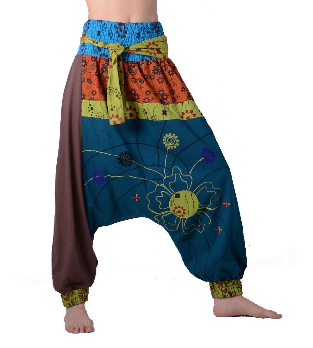 Kunst Und Magie Bunte Ibiza Style Haremshose aus Baumwolle - Goa Wellnesshose Boho Rabatt