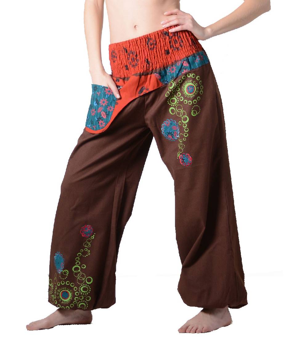 Kunst Und Magie Kunst und Magie Damen IBIZA Strandhose Wellnesshose Pluderhose in verschiedenen Farben Großer Ausverkauf