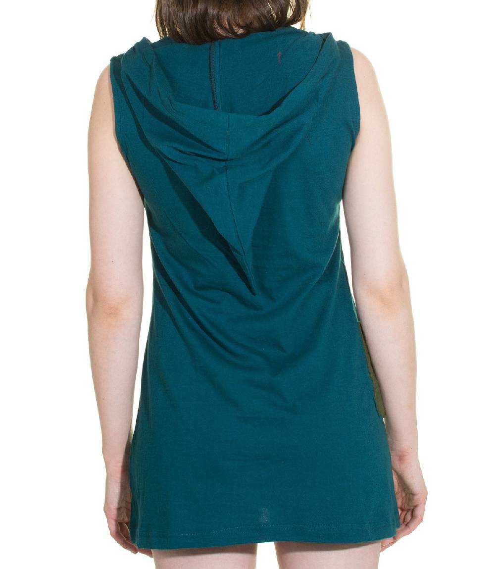Kunst Und Magie Minikleid Longshirt Tunika Hippie Sommerkleid mit Zipfelkapuze Heißer Verkauf