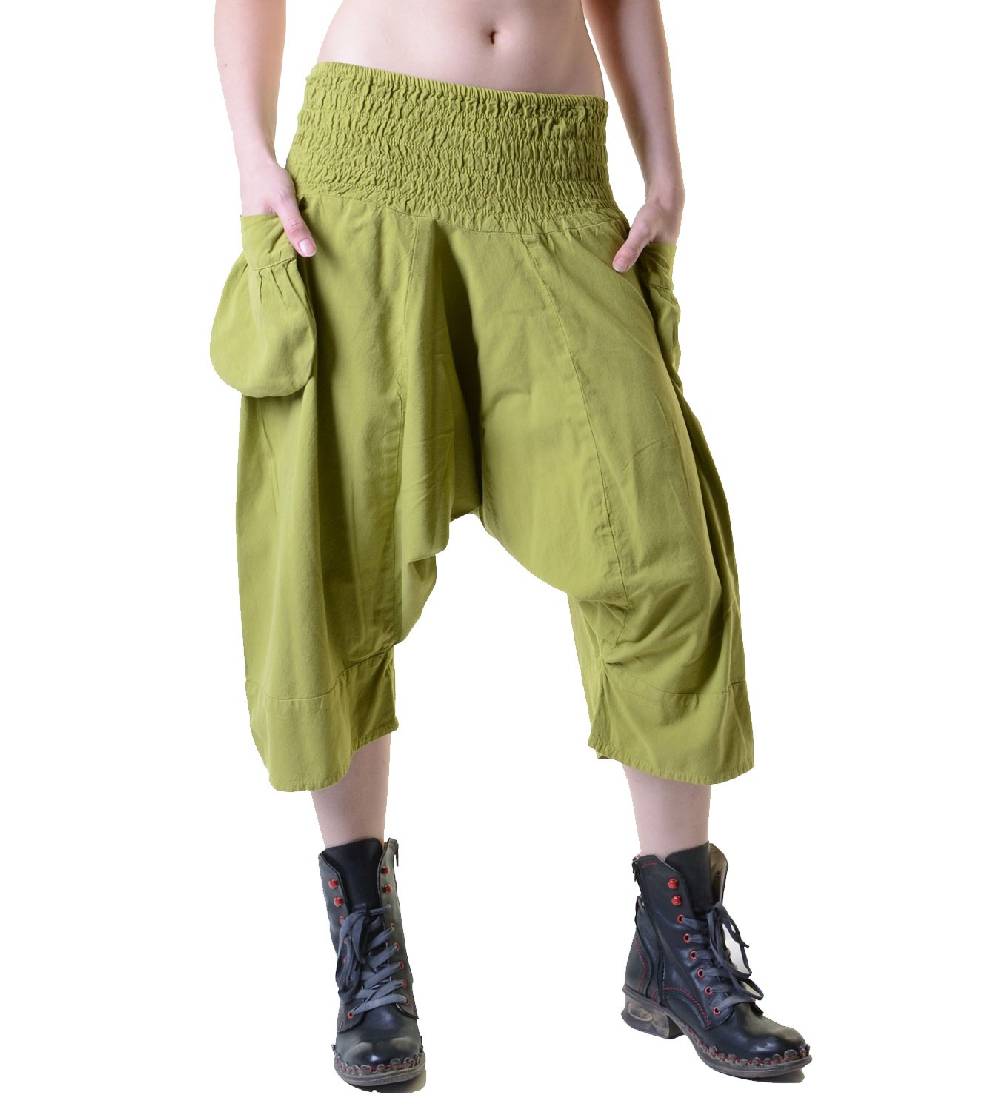 Kunst Und Magie 3/4 Sarouelhose Pumphose im Haremshosen Style Kurz