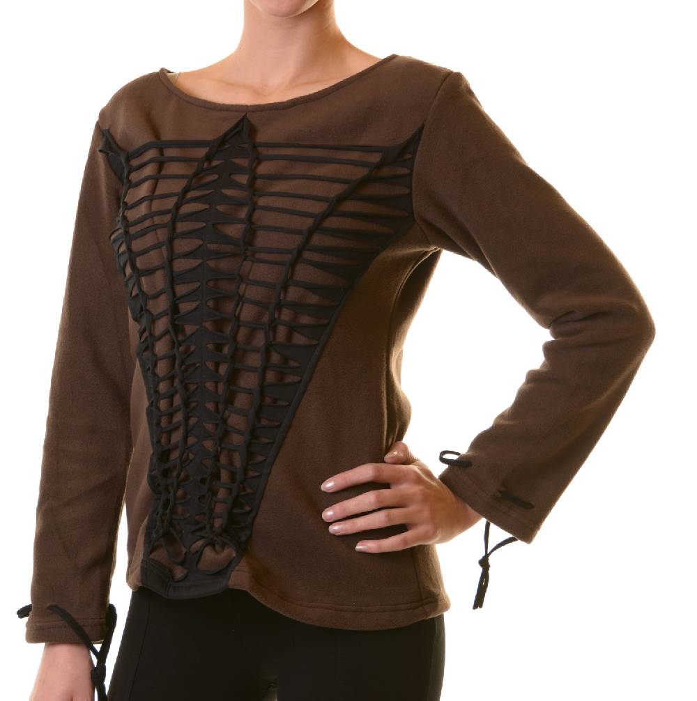 Kunst Und Magie Elfen Goa Fleece Pullover mit Razor Cut Design Neuheiten