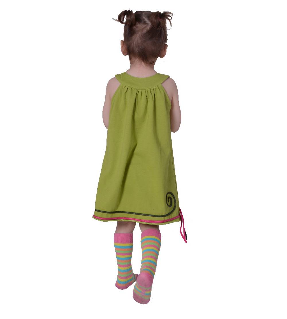 Kunst Und Magie Luftiges Sommerkinderkleid Elfenmotiv mit aufwendiger Stickborte Hippie Super Rabatt