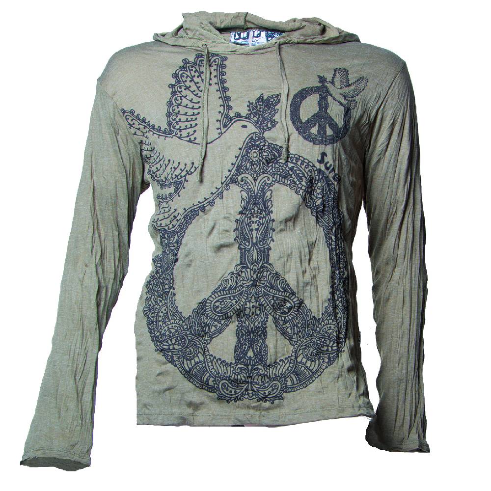 Kunst Und Magie Kunst und Magie Sure Hoody Kapuzen Shirt Peace mit Friedenstaube Rabatte dieses Monats