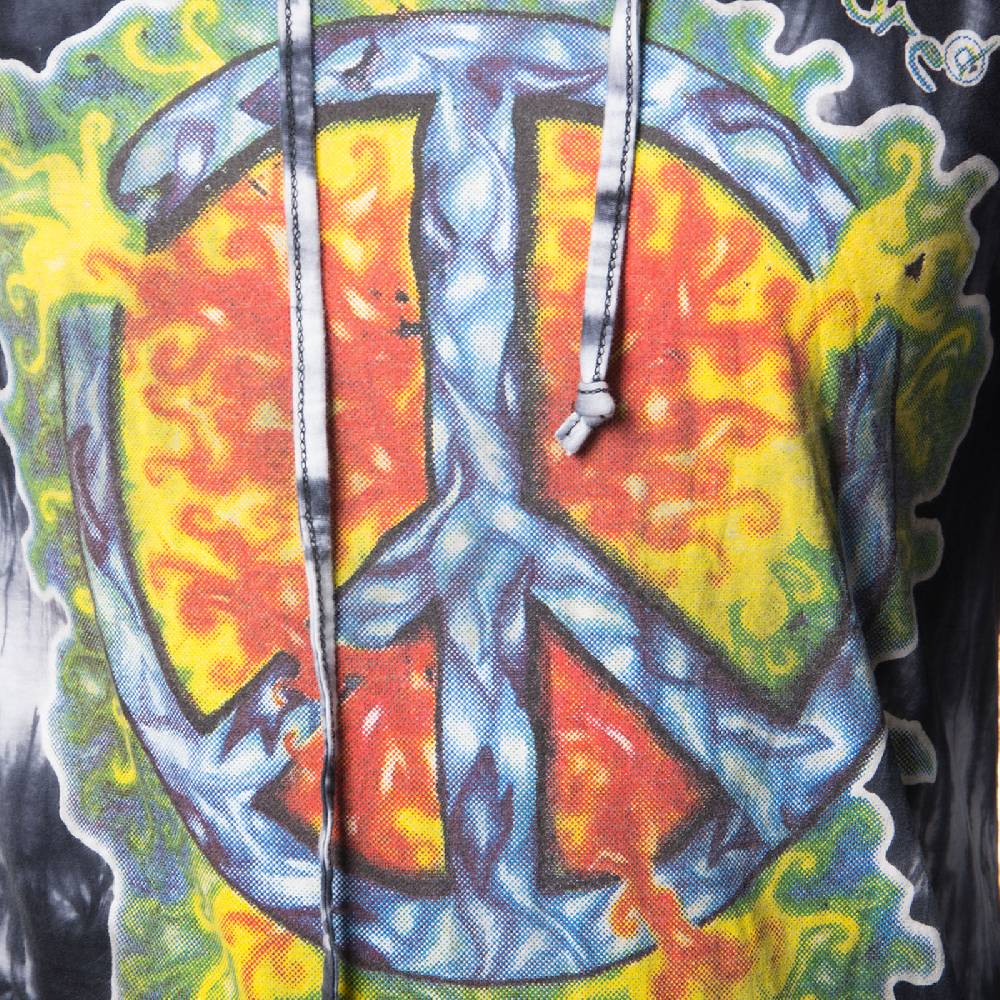 Kunst Und Magie Kunst und Magie Sure Hoody Kapuzen Tie Dye Batik Shirt mit "Peace" Motiv Online