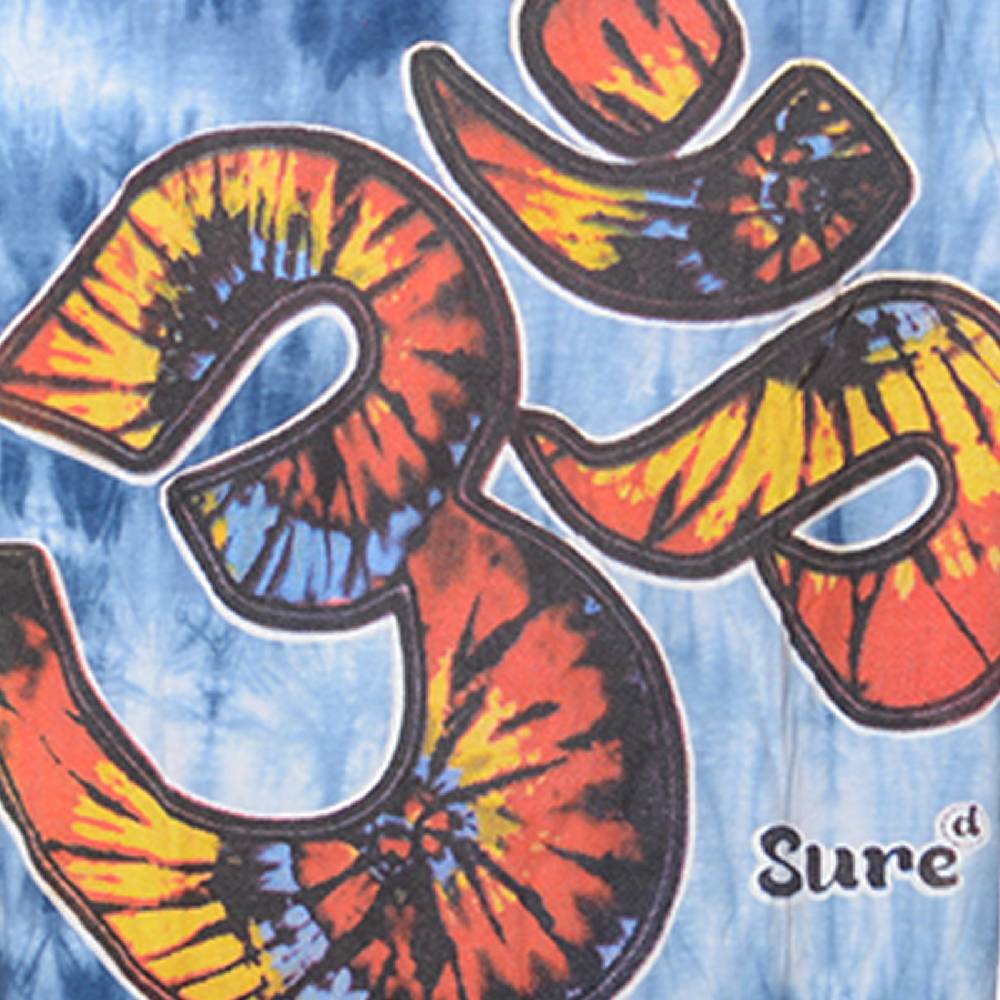 Kunst Und Magie Kunst und Magie Sure Herren Buntes 70er Retro Hippie T-Shirt OM im Batiklook Auslauf
