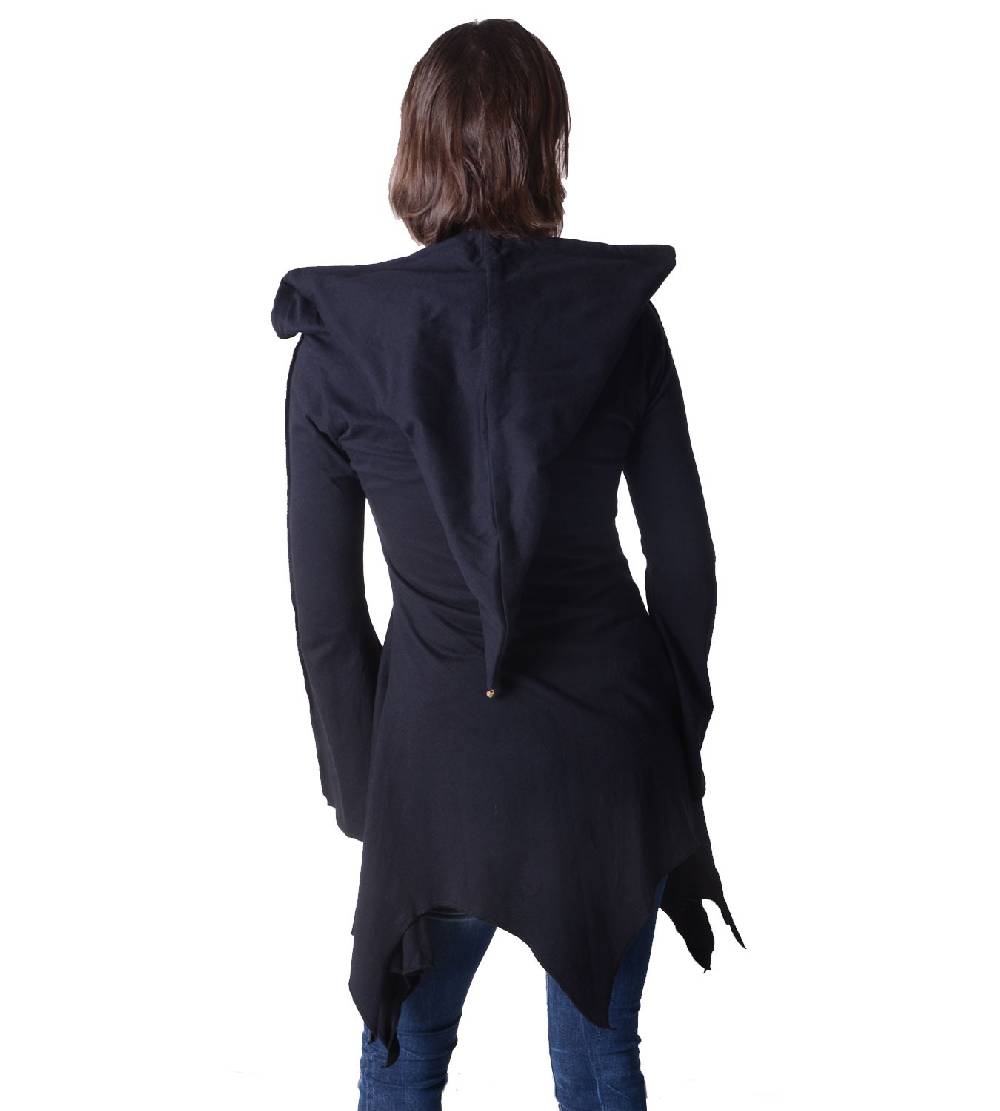 Kunst Und Magie Baumwoll Sweatjacke in ausgefallenem Design mit Zipfelkapuze - Damenjacke zum Überziehen Rabatt