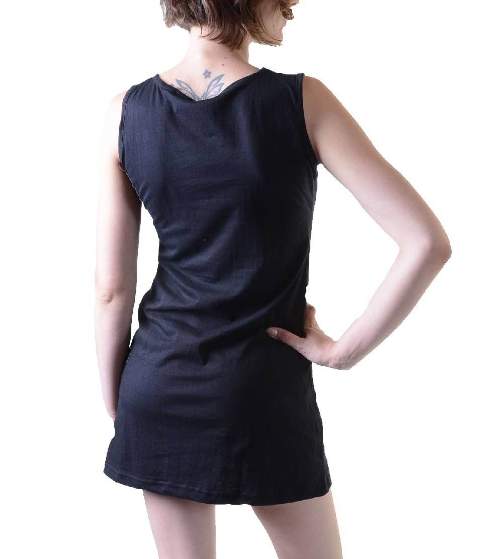 Kunst Und Magie Minikleid Longshirt Tunika Hippie Goa Sommerkleid bestickt Flash Sale