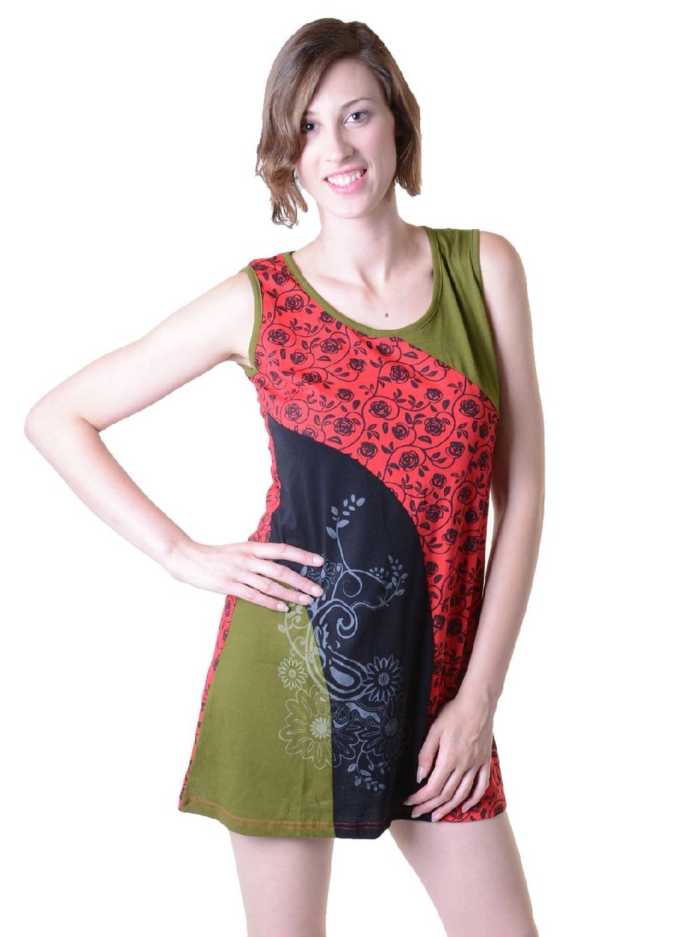 Kunst Und Magie Einzigartige Patchwork Longshirt Tunika Hippie Begrenztes Angebot
