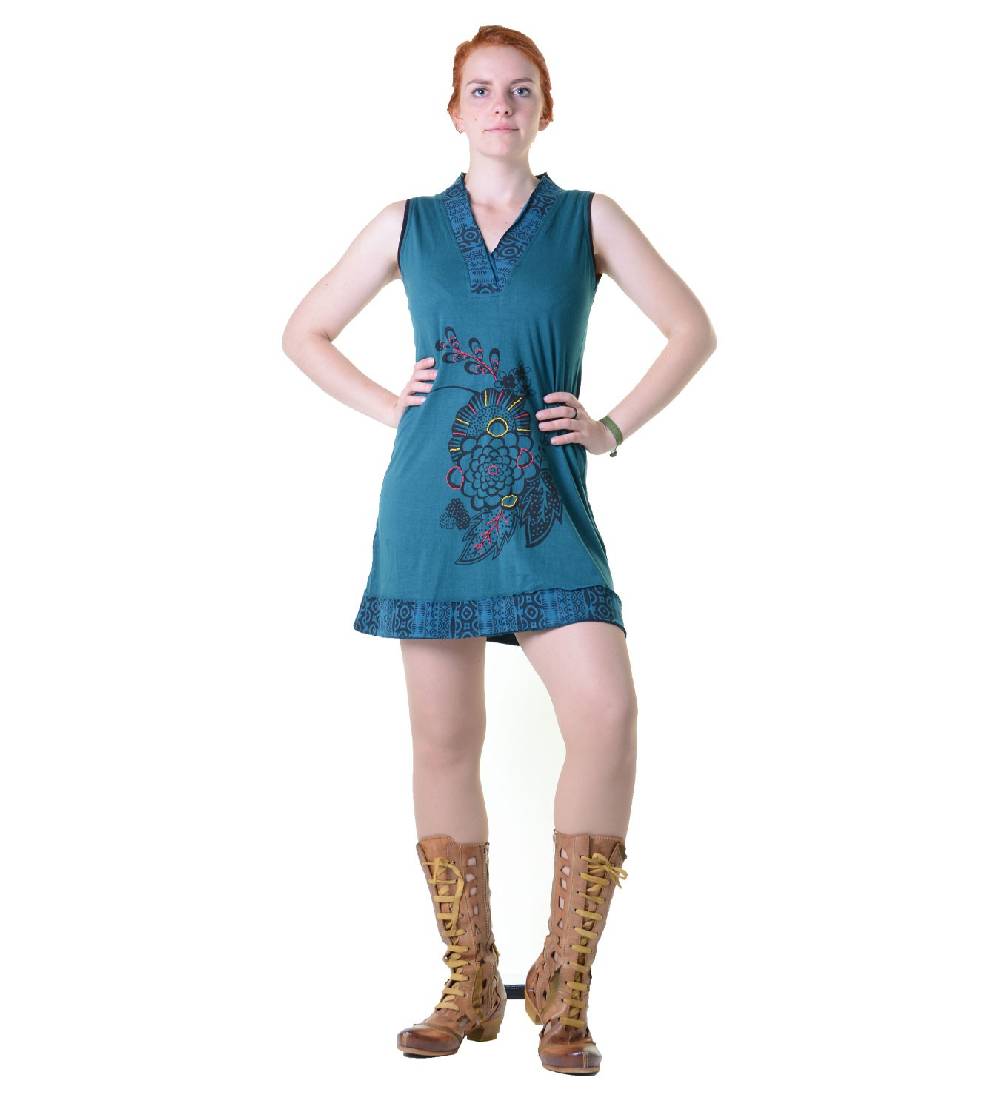 Kunst Und Magie Minikleid Longshirt Tunika Hippie Sommerkleid in tollen Farben Exklusivangebot