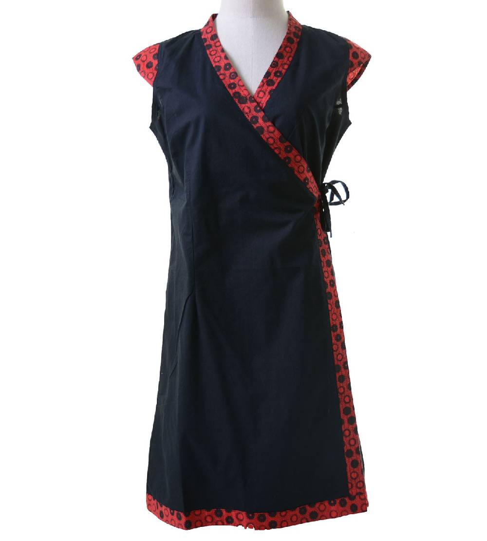 Kunst Und Magie Wickelkleid Tibet Minikleid Tunika Hippie Goa Sommerkleid extravagant Saisonschlussverkauf
