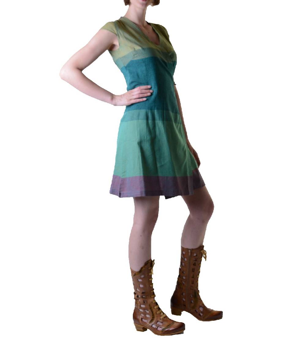 Kunst Und Magie Wickelkleid Tibet Minikleid Tunika Hippie Goa Sommerkleid mehrfarbig Jubiläumsangebot
