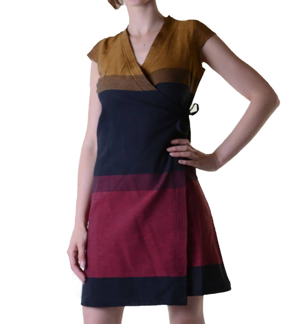 Kunst Und Magie Wickelkleid Tibet Minikleid Tunika Hippie Goa Sommerkleid mehrfarbig Jubiläumsangebot