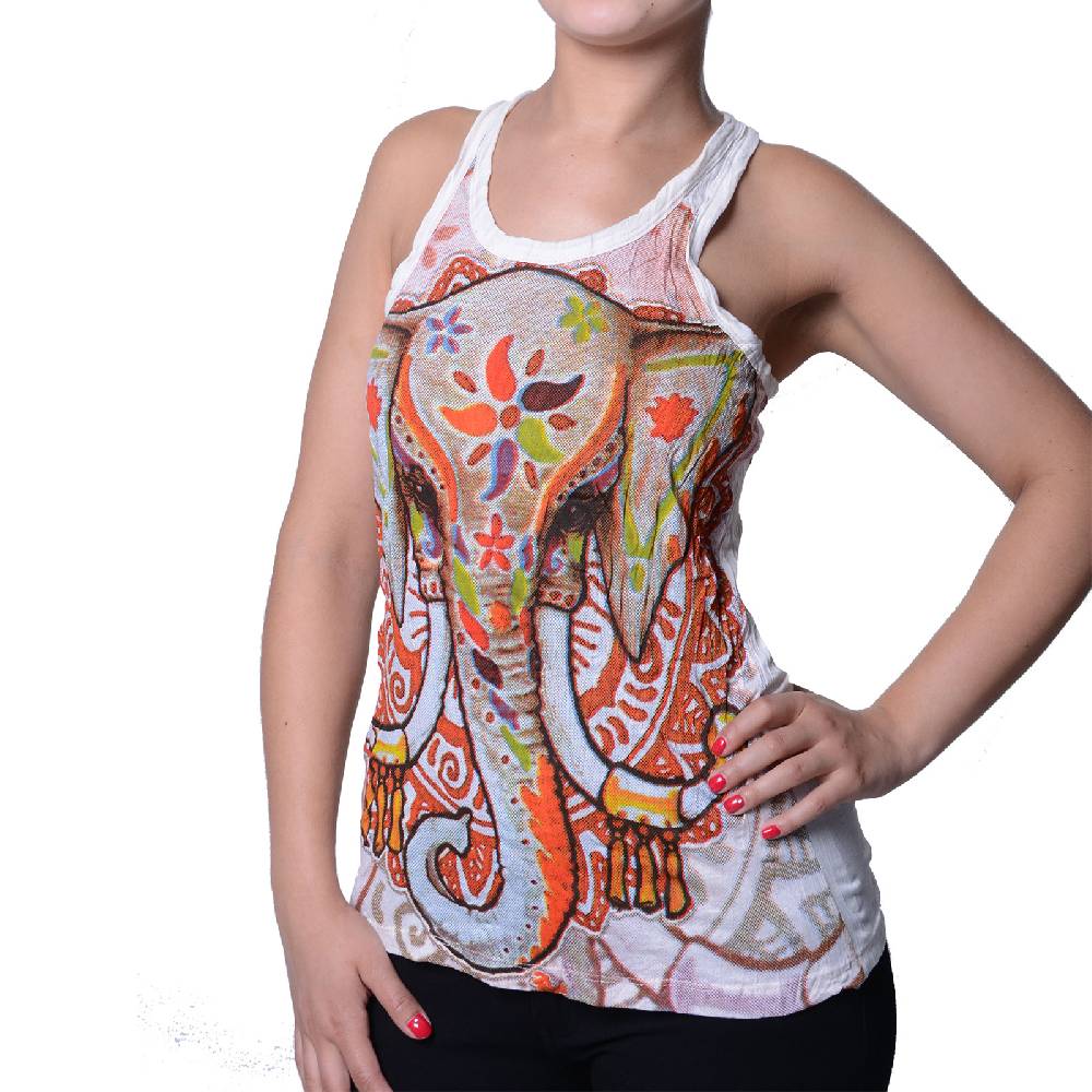 Kunst Und Magie Kunst und Magie Elefant Motiv 70er Retro Tanktop Sure T-Shirt Saisonale Angebote