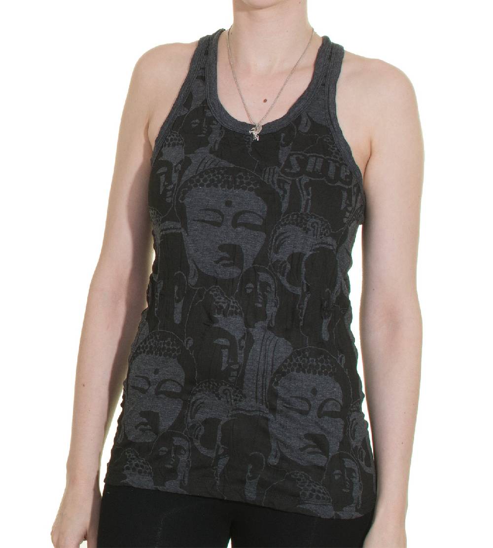 Kunst Und Magie 70er Retro Top Sure Buddha Köpfe Psy Goa T-Shirt in knalligen Farben Riesige Ersparnisse