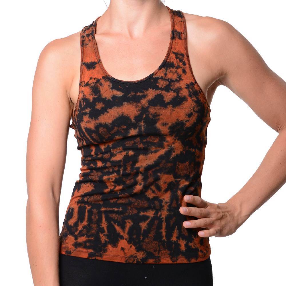 Kunst Und Magie Kunst und Magie Damen Top Atmungsaktive Tie Dye Batik Yoga Top Wochenangebot