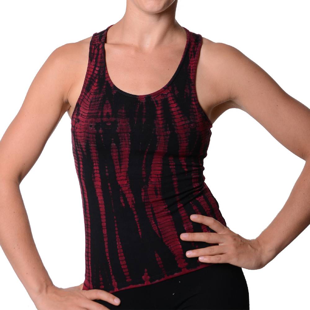 Kunst Und Magie Kunst und Magie Damen Top Atmungsaktive Tie Dye Batik Yoga Top Wochenangebot