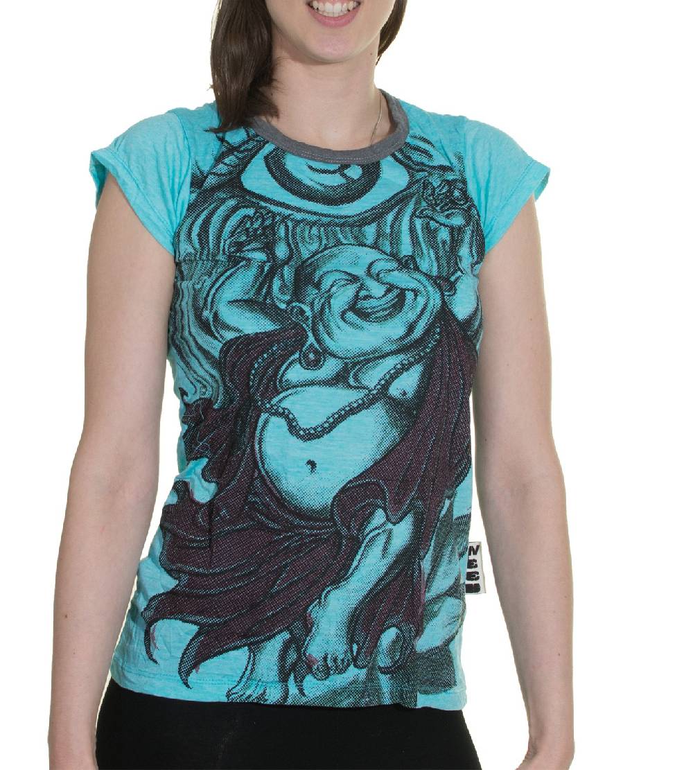 Kunst Und Magie 70er Retro Hippie Top Sure Buddha Smile Auge T-Shirt Letzte 3 Tage