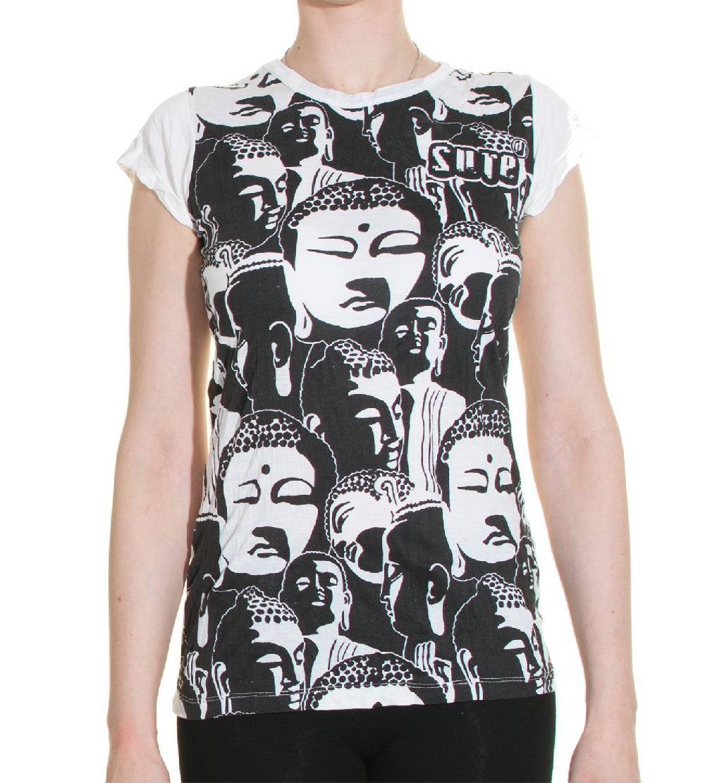 Kunst Und Magie Top Sure Buddha Köpfe 70er Retro T-Shirt Hippie Goa Nur für heute