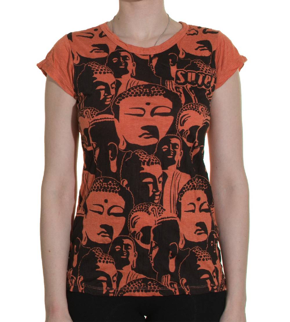 Kunst Und Magie Top Sure Buddha Köpfe 70er Retro T-Shirt Hippie Goa Nur für heute