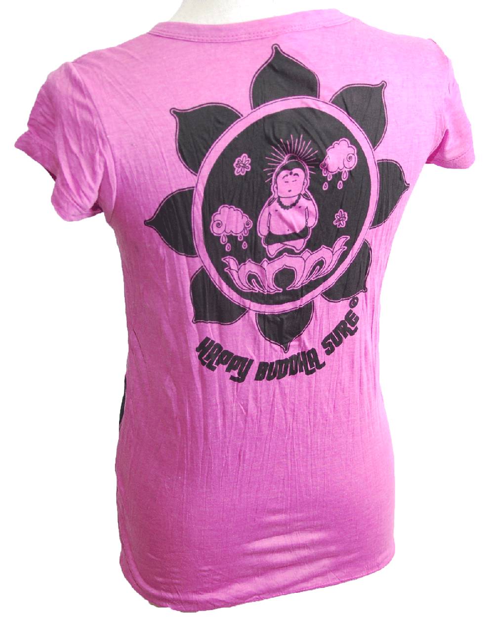 Kunst Und Magie 70er Retro T-Shirt Top Sure Buddha Lotus Sonderangebot der Fabrik