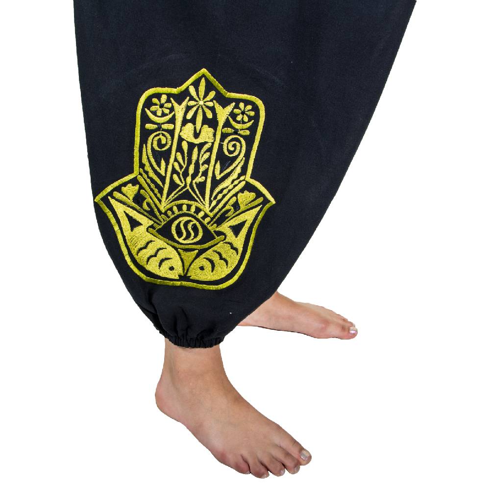 Kunst Und Magie Kunst und Magie Damen Haremshose mit Hamsa Hand der Fatima Symbol 50% Rabatt mit kostenlosem Versand