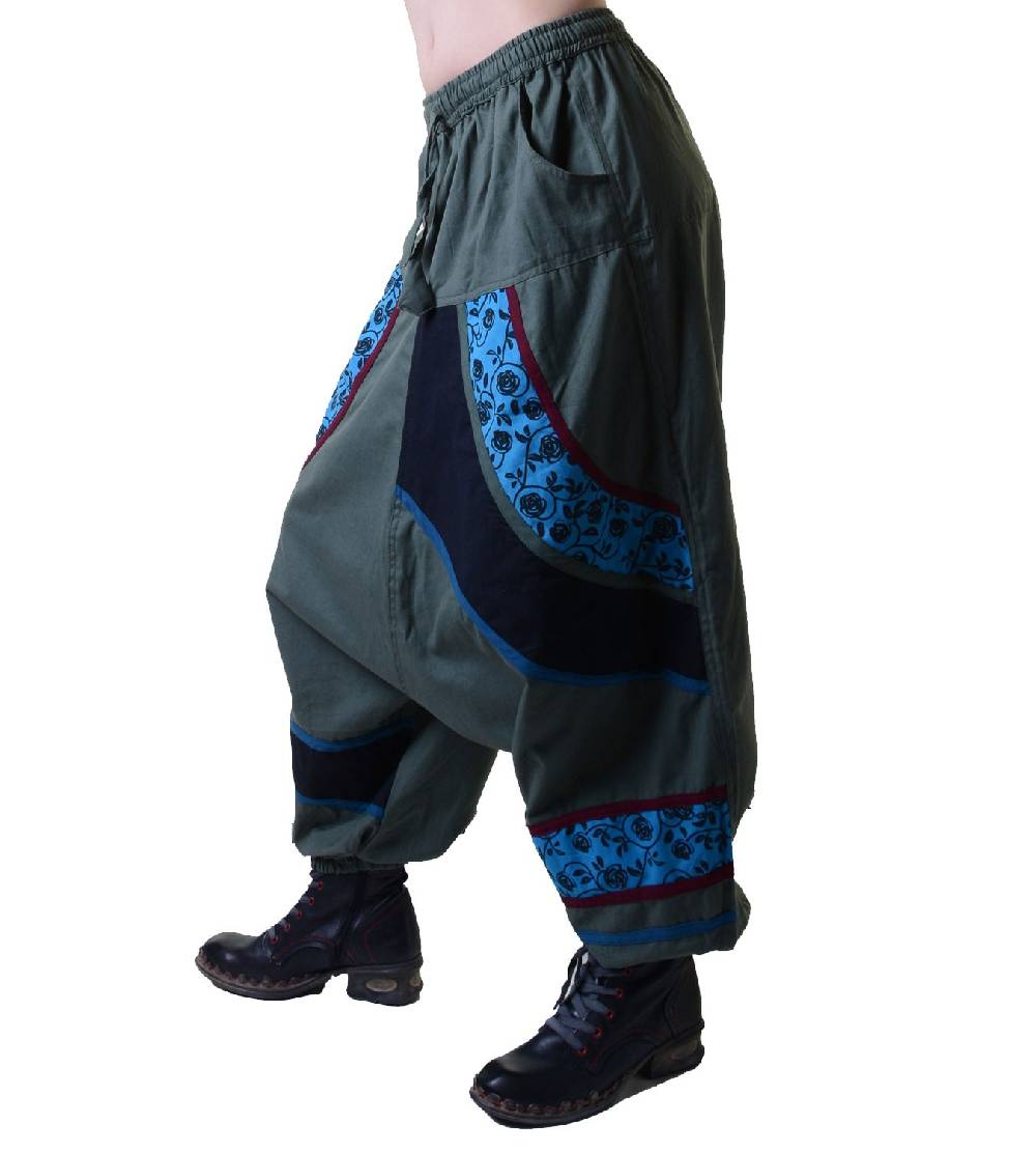 Kunst Und Magie Psy Sarouel Baggy Pants Hippie Hose Goa Baumwoll Haremshose mehrfarbig Fabrikladen