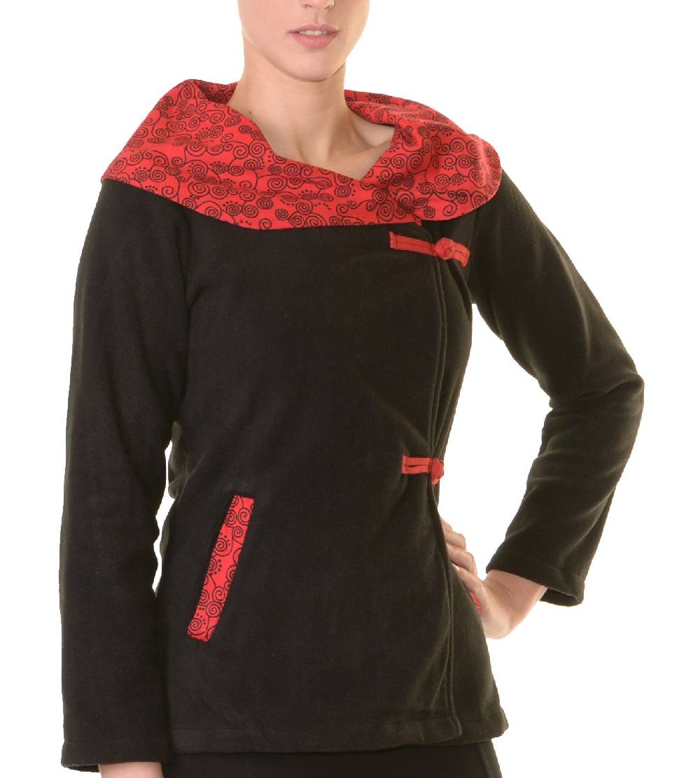 Kunst Und Magie Fleece Jacke mit tollem Kragen Goa Psy Hippie Boho zollfrei