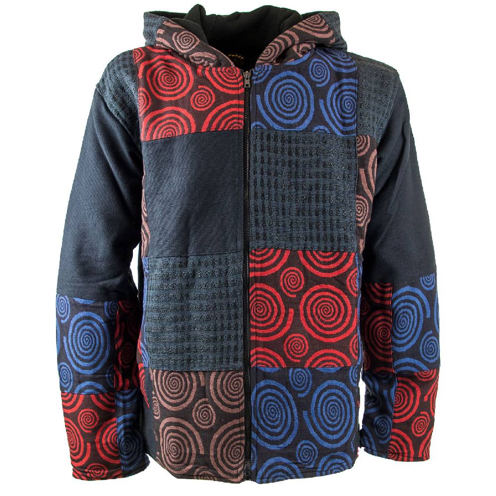 Kunst Und Magie Kunst und Magie Herren Patchwork Jacke mit Kapuze 2025