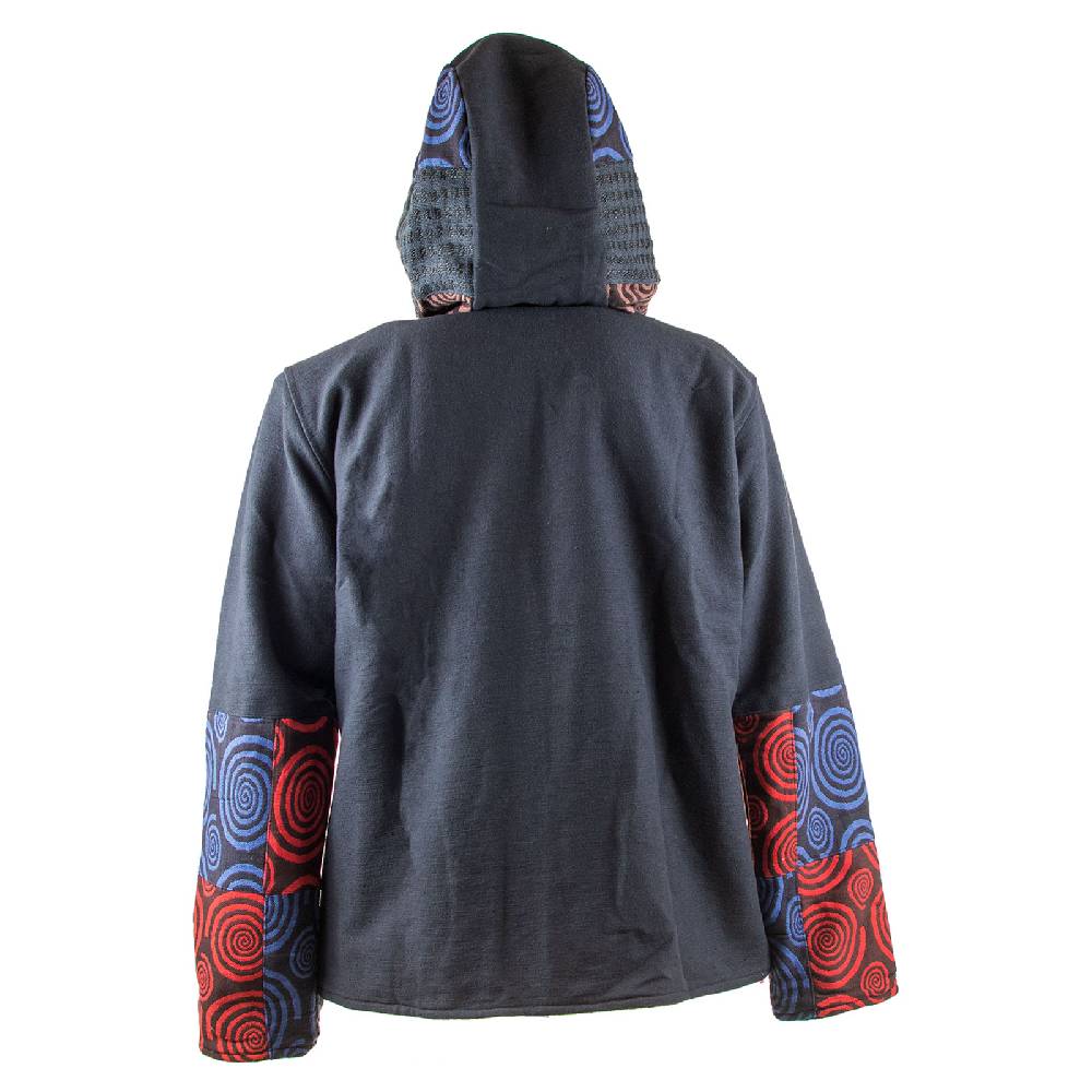 Kunst Und Magie Kunst und Magie Herren Patchwork Jacke mit Kapuze 2025