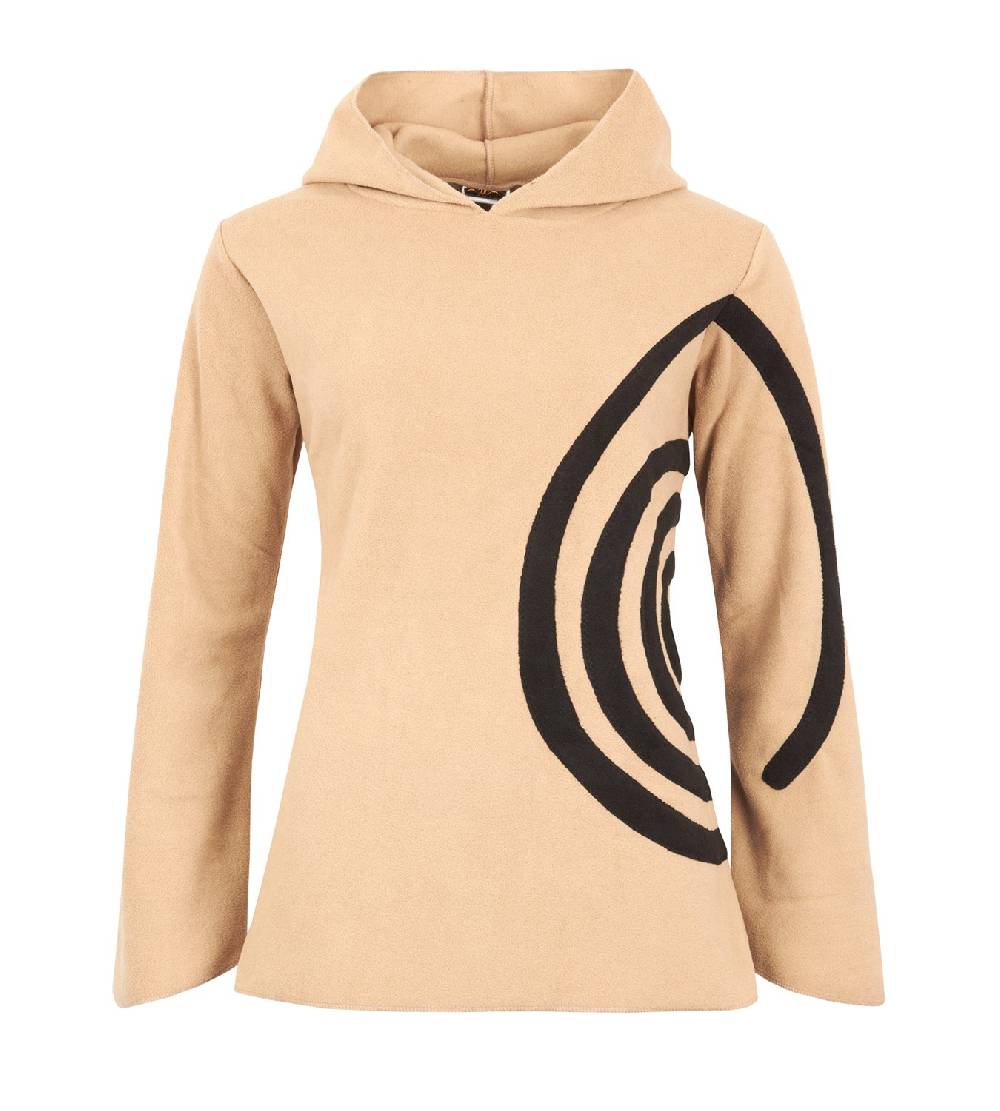 Kunst Und Magie Fleece Pullover mit Zipfelkapuze Goa Psy Hippie Fraggle mit Spirale Angebote