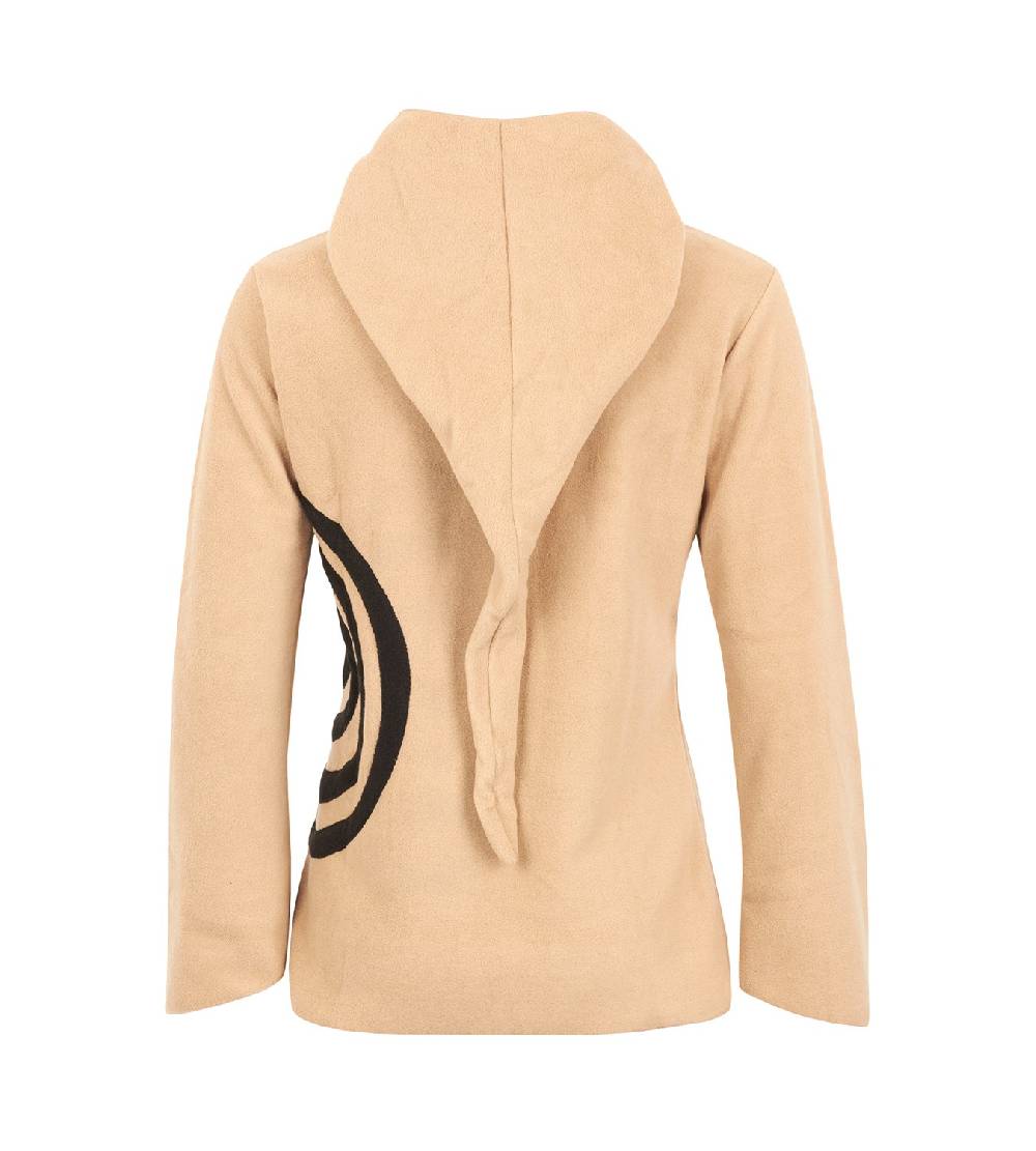 Kunst Und Magie Fleece Pullover mit Zipfelkapuze Goa Psy Hippie Fraggle mit Spirale Angebote