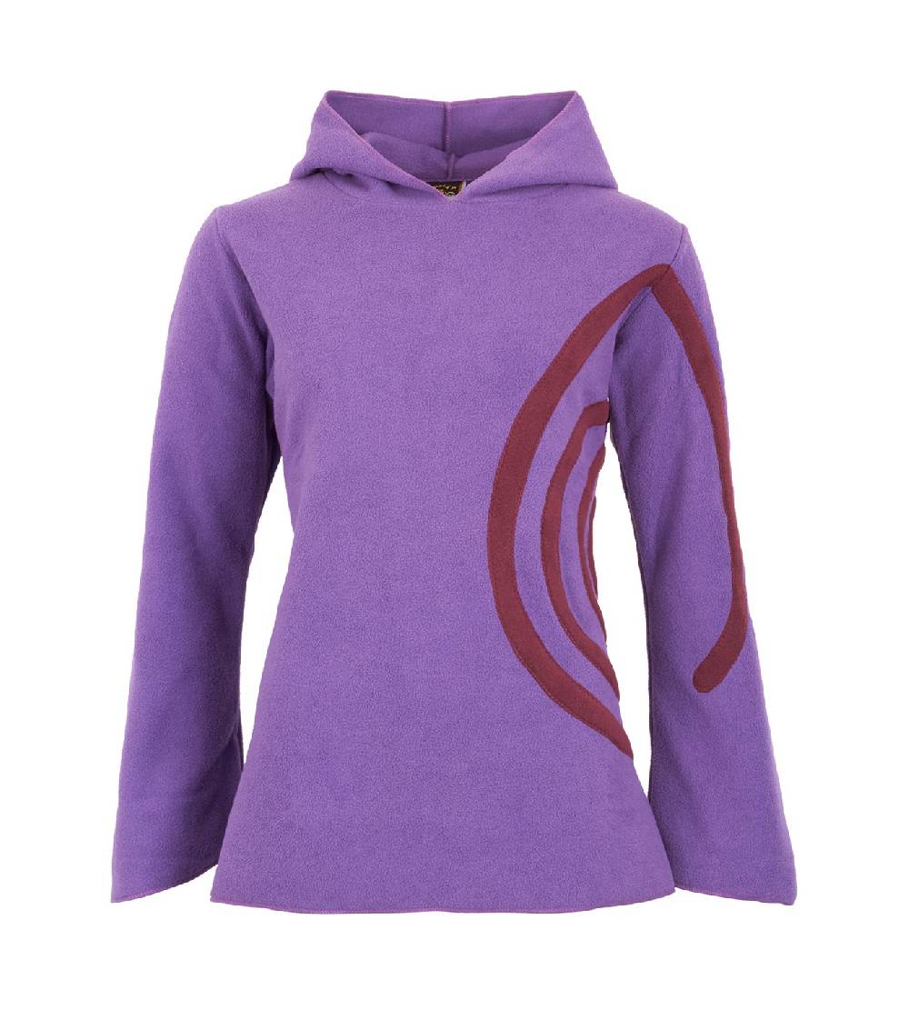 Kunst Und Magie Fleece Pullover mit Zipfelkapuze Goa Psy Hippie Fraggle mit Spirale Angebote