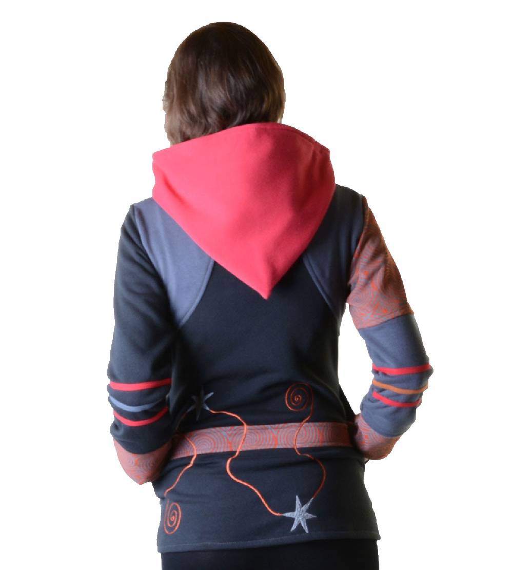 Kunst Und Magie Sweatjacke mit Zipfelkapuze Goa Elfe Psy Hippie Fraggle Hotsell