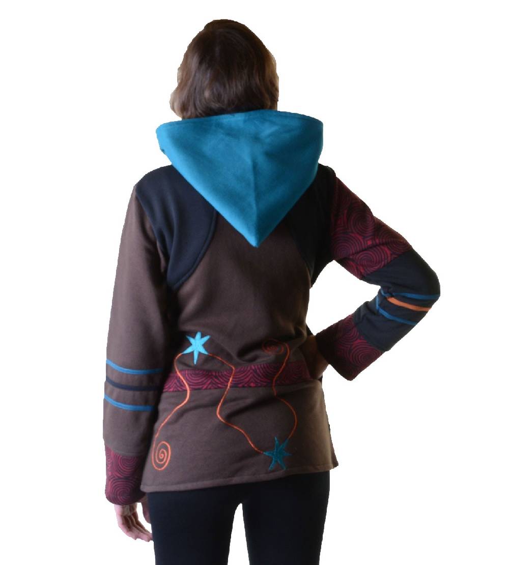 Kunst Und Magie Sweatjacke mit Zipfelkapuze Goa Elfe Psy Hippie Fraggle Hotsell