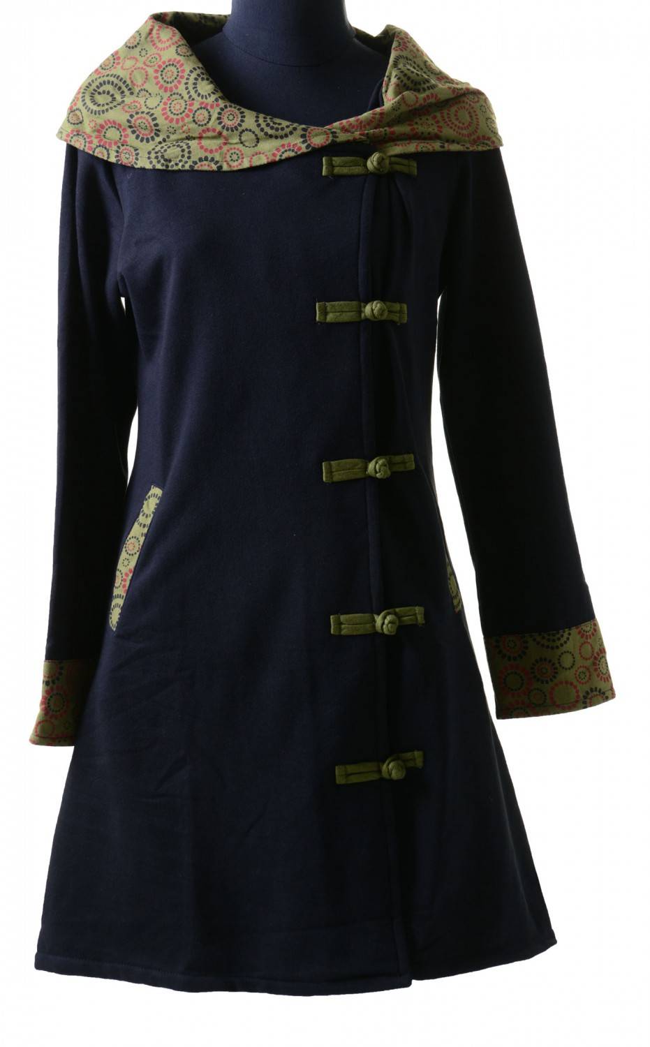 Kunst Und Magie Mantel aus Baumwolle Jacke Goa Psy Hippie Boho im Angebot