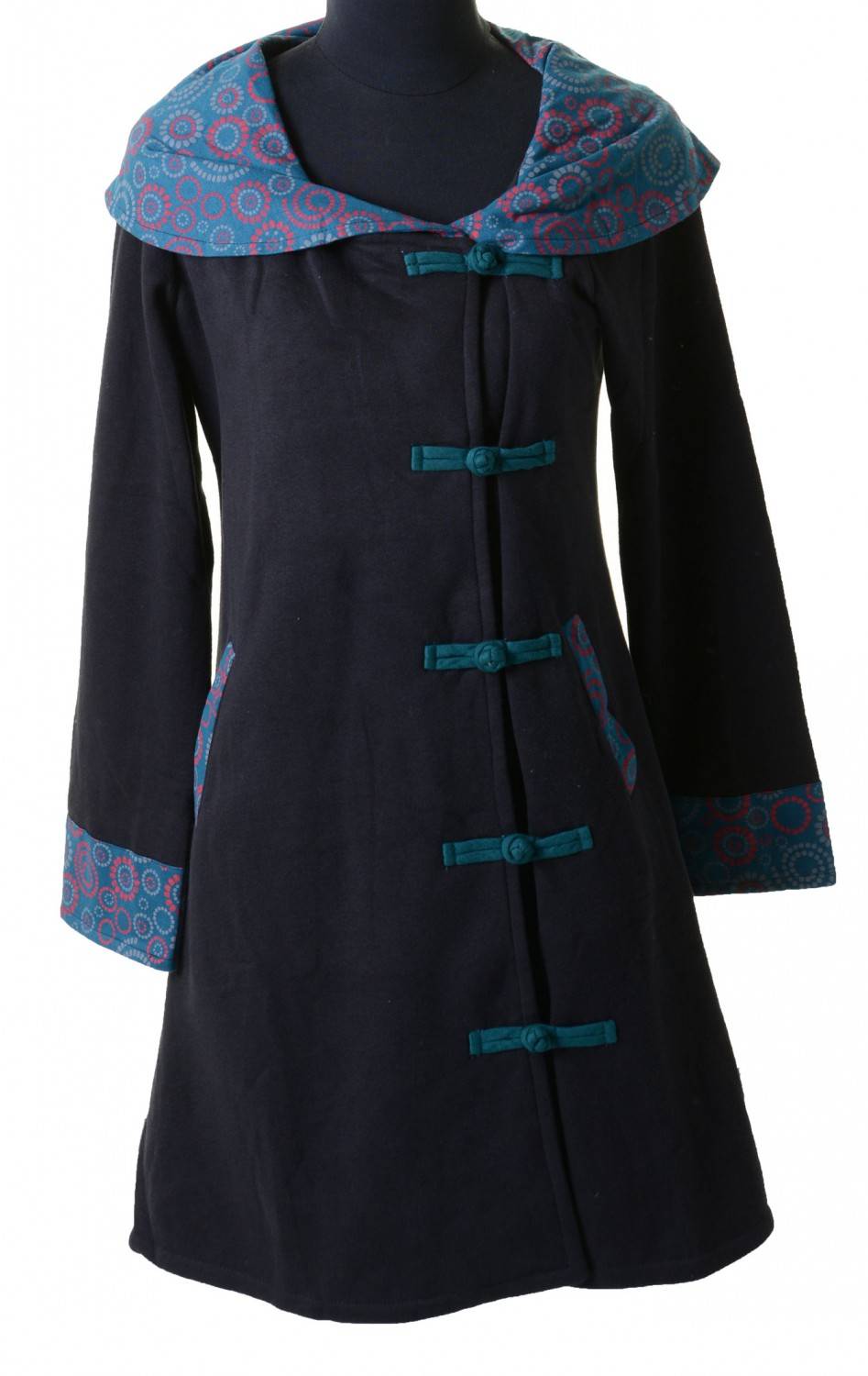 Kunst Und Magie Mantel aus Baumwolle Jacke Goa Psy Hippie Boho im Angebot