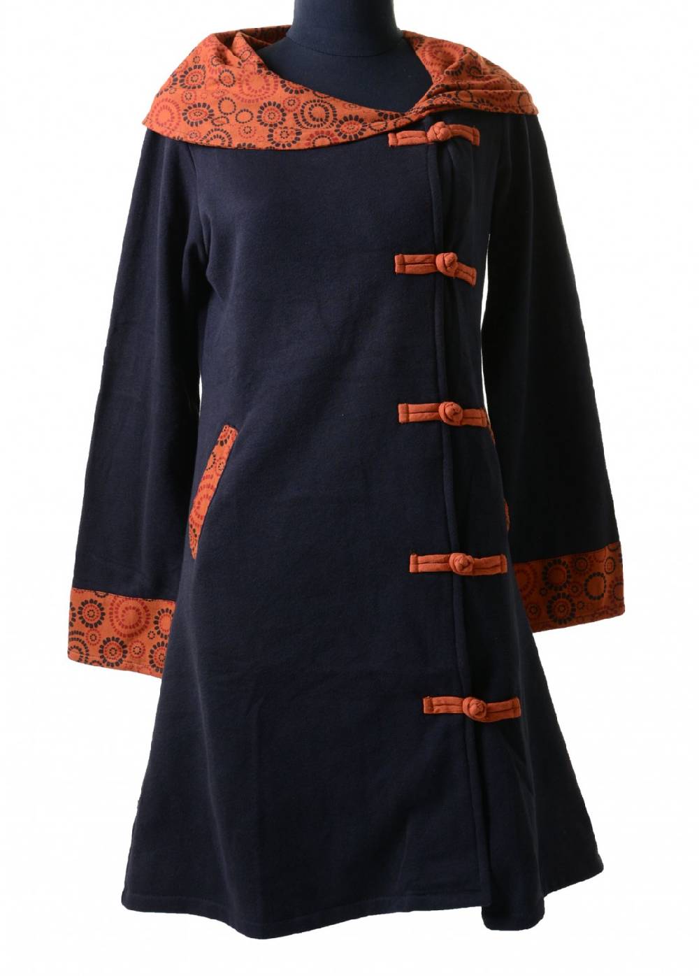 Kunst Und Magie Mantel aus Baumwolle Jacke Goa Psy Hippie Boho im Angebot