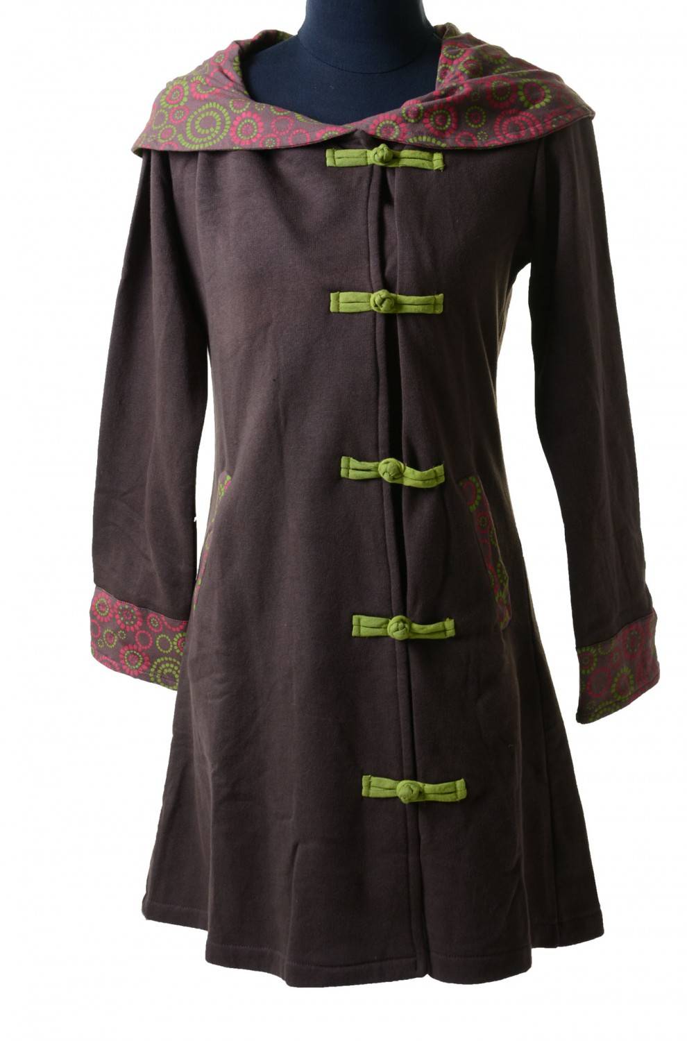 Kunst Und Magie Mantel aus Baumwolle Jacke Goa Psy Hippie Boho im Angebot