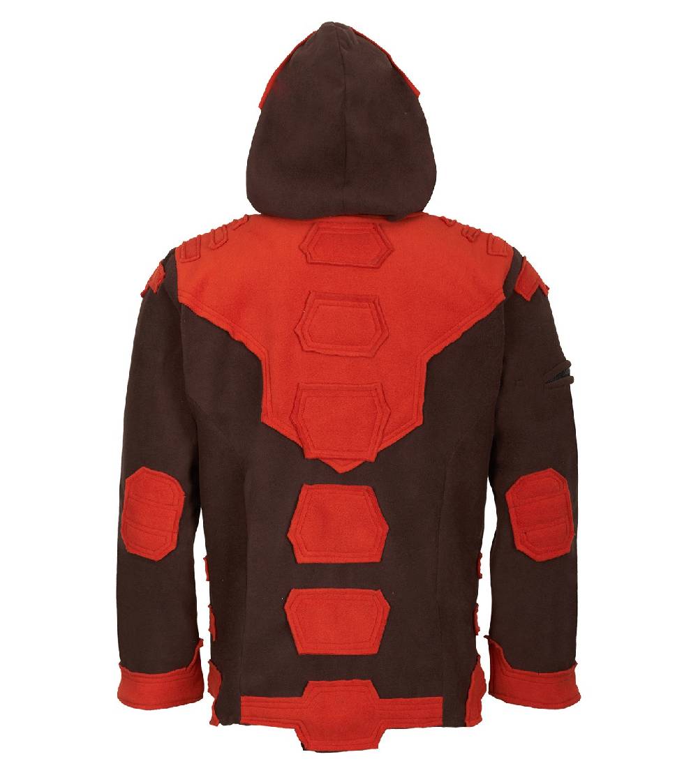 Kunst Und Magie Kunst und Magie Herren Goajacke Fleece Fleecejacke mit Futuristischen Patches Günstiger Verkauf