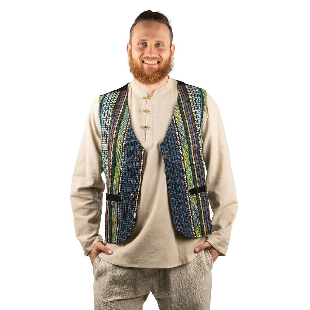 Kunst Und Magie Kunst und Magie Bunte Herren Hippie Weste Lagerräumung