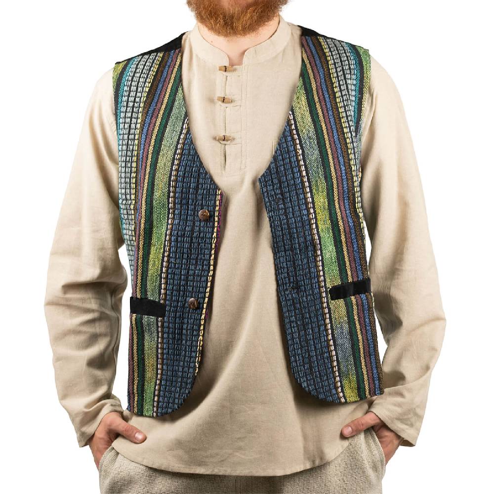 Kunst Und Magie Kunst und Magie Bunte Herren Hippie Weste Lagerräumung