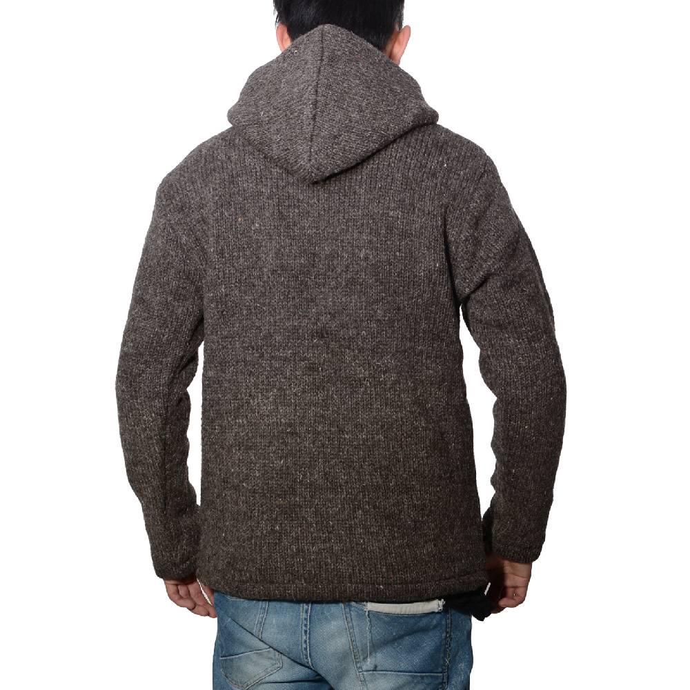 Kunst Und Magie Herren Strickjacke Wolle Jacke mit warmen Fleecefutter und Kapuze von Kunst und Magie Neueste Mode