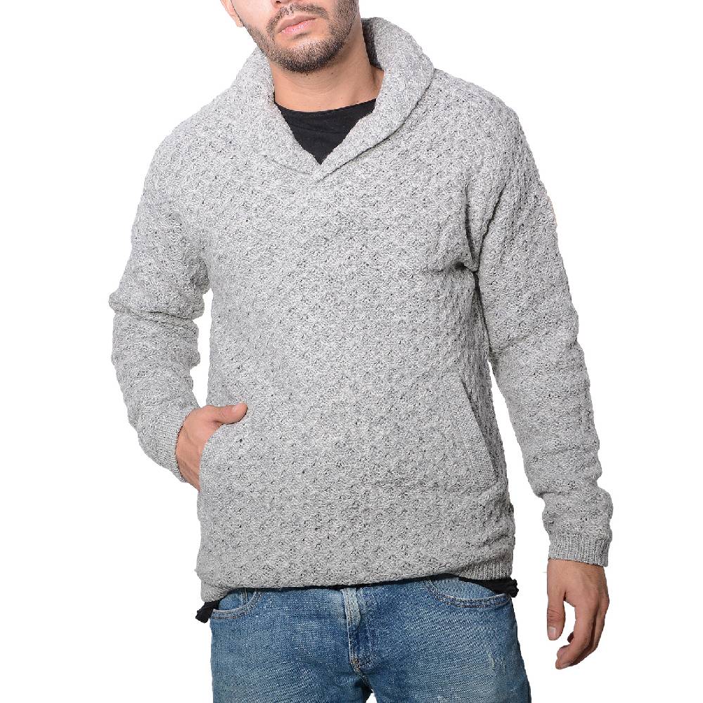 Kunst Und Magie Kunst und Magie Herren Strickpullover Wollpullover mit Schalkragen und warmen Fleecefutter Online Outlet