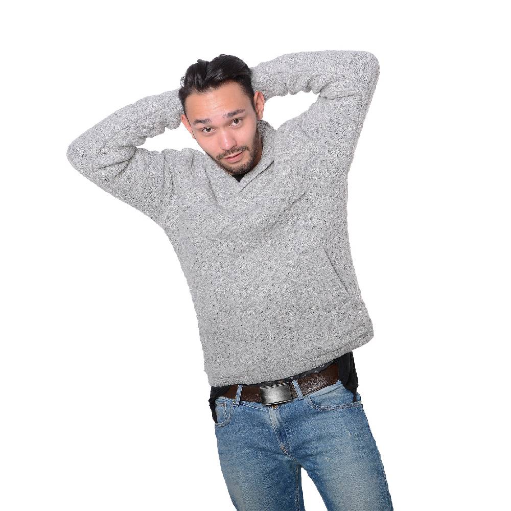Kunst Und Magie Kunst und Magie Herren Strickpullover Wollpullover mit Schalkragen und warmen Fleecefutter Online Outlet